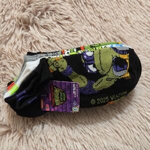NEW Nickelodeon Teenage Mutant Ninja Turtles Black and Purple Casual Ankle Socks